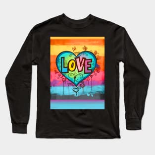 LGBTQ+ Gay Pride Month: Love No. 2 on a Dark Background Long Sleeve T-Shirt